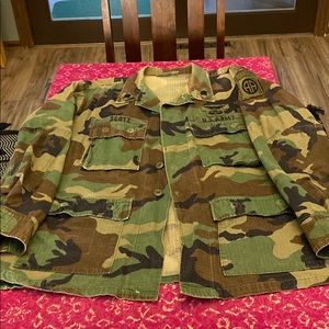 Army long sleeve camo shirt jacket